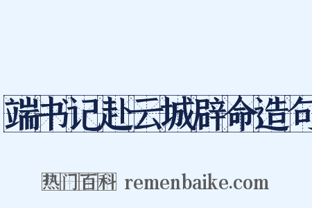端书记赴云城辟命造句是什么意思的图片